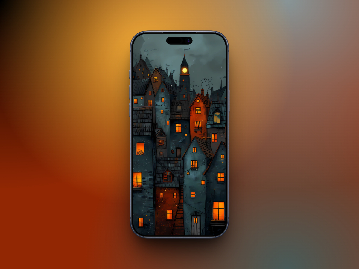 Halloween celebration in a little town